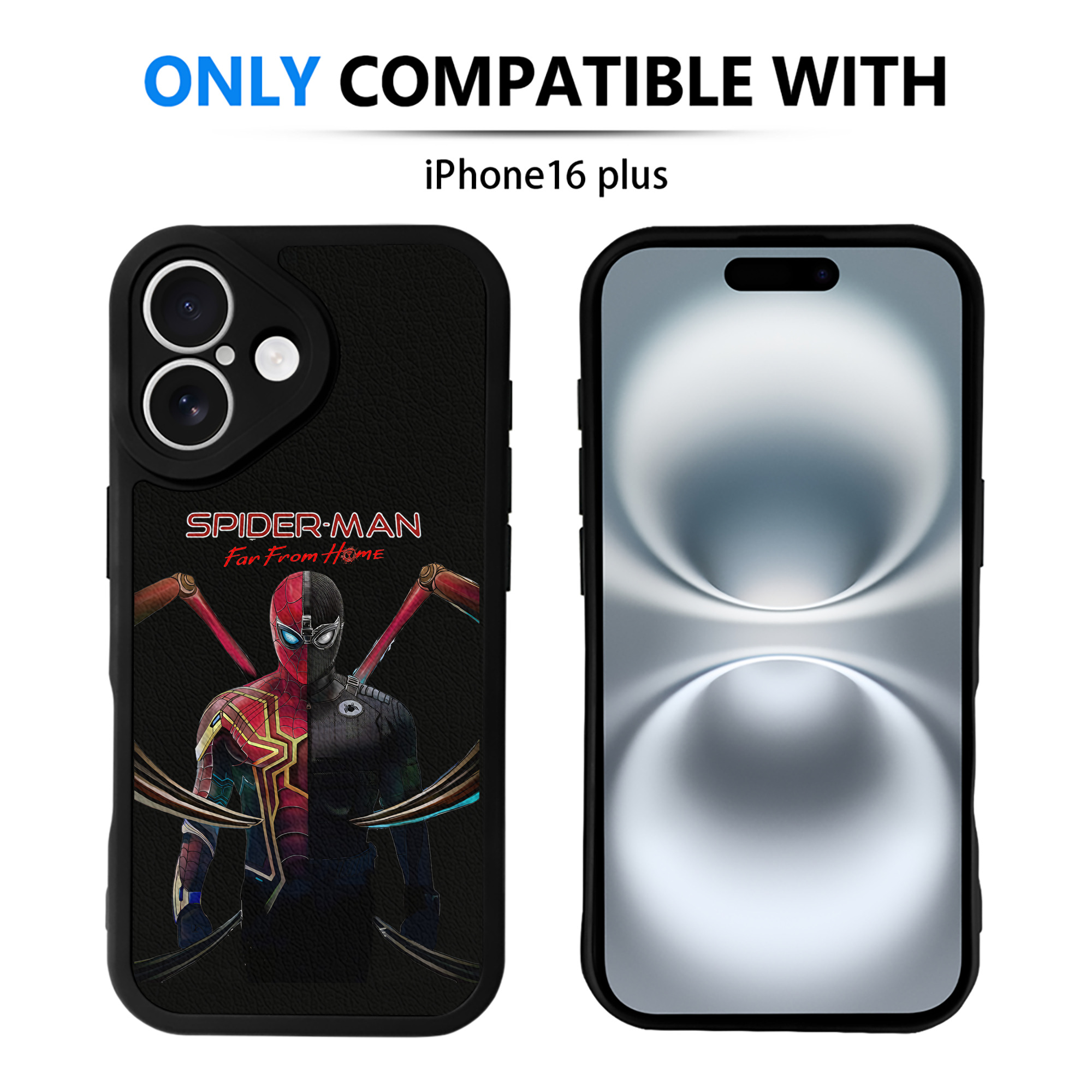（画像用） Spider Man スパイダーマン 【iPhone 16シリーズ対応】シリコンスマホケース（レザー調） 材質：シリコン